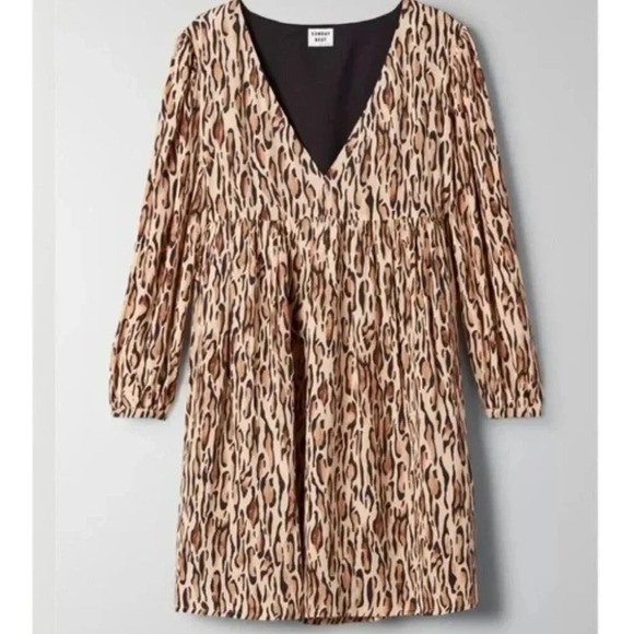 Sunday Best Aritzia Jinx Animal Print Leopard Mini Dress Sz  Small - Picture 2 of 9